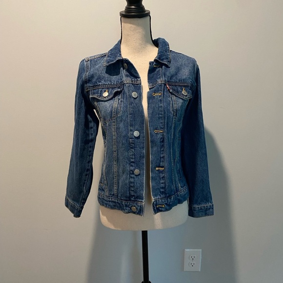 Levi’s Trucker Western Denim Jean Jacket Youth Medium Size 10-12 Years Cotton - Picture 6 of 7
